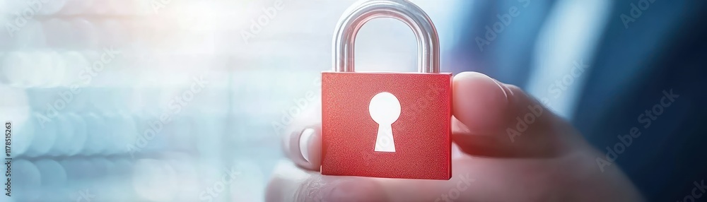 Poster vulnerability and breach, conceptual image of a lock being opened, depicting security risks access c