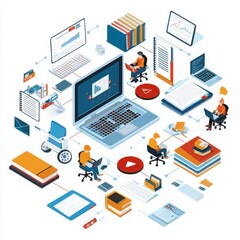 Enhancing digital literacy accessible learning resources and tools for all online setting infographic modern environment user-centered design
