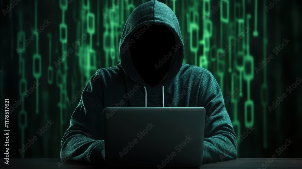 Poster focused remote worker in comfortable hoodie using a laptop at table. enhancing productivity and conn