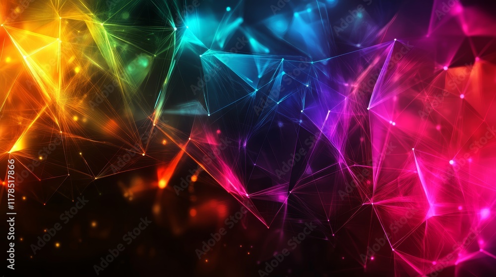 Poster experience a captivating abstract futuristic background featuring vibrant glowing colors and dynamic