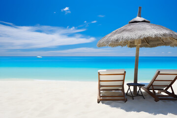 Obraz premium Perfect Blue Tropical Beach - the Ultimate Destination for Leisure and Luxury Holiday