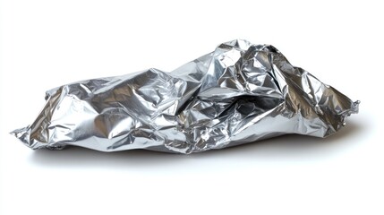 Abstract Crumpled Aluminum Foil Still Life