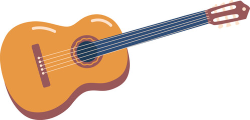 Classic acoustic guitar vector illustration