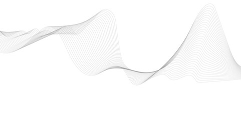 Abstract vector background with black wavy lines. Abstract wave element for design. Digital frequency track equalizer. Stylized line art background.
