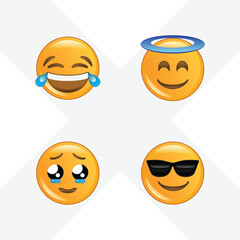 funny emoji vector