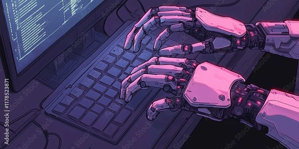 Poster the future of communication: robot hand typing as artificial intelligence takes over