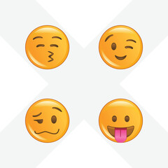 Fototapeta premium funny emoji vector