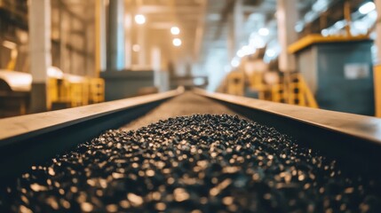 Obraz premium Close-up of Coal Pile in Industrial Setting