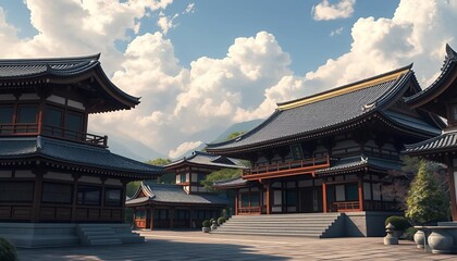 Obraz premium chinese temple in the park