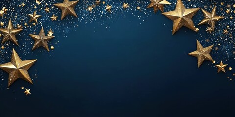 Golden Stars Festive Holiday Decor