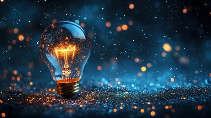 Light bulb as a metaphor for an innovative breakthrough and smart idea