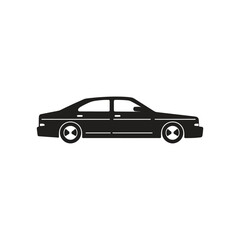 Modern Black Car Silhouette Vector