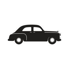 Minimalist Black Car Silhouette Icon