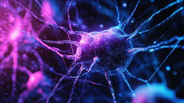 Neural Network Abstract Design Vibrant Color