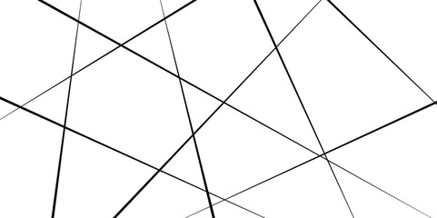 Abstract geometric pattern. Outline monochrome texture. Black chaotic lines of modern design. flat vector illustration isolated on white background