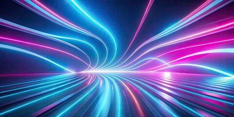 Retro Futuristic Disco Light Rays: Drone Photography, Pastel Glowing Lines, Loop Animation