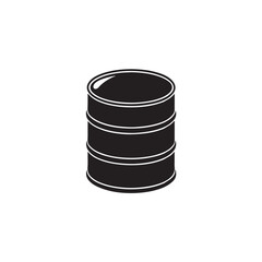 Oil barrel silhouette vector image