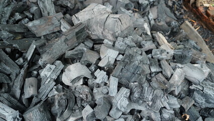 Pile of Natural Charcoal