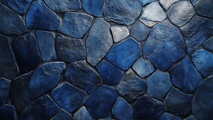 Dark blue stone wall texture background. (1)