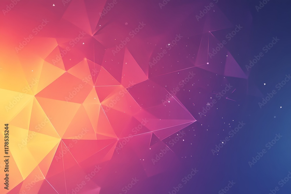 Poster this vibrant abstract gradient background features colorful geometric shapes that create a modern an