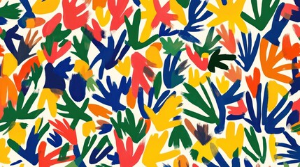 Fototapeta premium Colorful abstract floral pattern background.