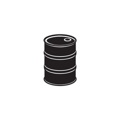 Oil barrel silhouette vector image