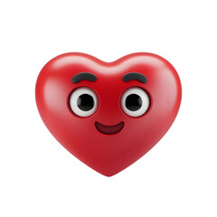 Fototapeta premium Transparent or PNG Image of a heart with a smile