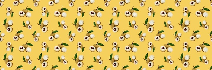 Hand drawn set of designs and patterns. Semi realistic illustrations. Illustrations of langon fruit for poster, prints, menu, card or textile