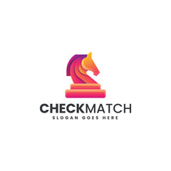 Check Match Gradient Colorful Logo