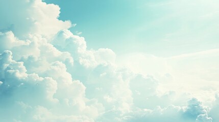 Celestial Canvas: A Dreamy Sky of Fluffy Clouds