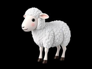 Fototapeta premium Sheep cartoon 3d rendering 
