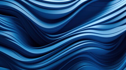 A contemporary abstract design with blue wavy textures, adorned with intricate, lace-like patterns that ripple like gentle waves, evoking a peaceful 