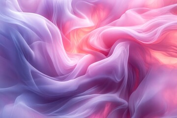 Obraz premium Abstract flowing pink and purple fabric waves