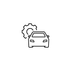 Sedan car, vehicle or automobile vector icon,
