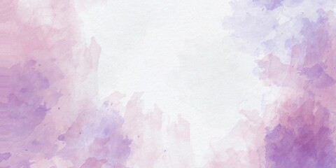 Abstract Watercolor Background with Soft Pink and Purple Washes