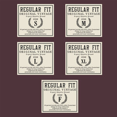 neck retro label clothing tag template concept vector design