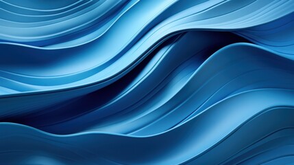 Fototapeta premium An abstract artwork of wavy blue textures, showcasing intricate, interconnected patterns that mimic the fluidity 