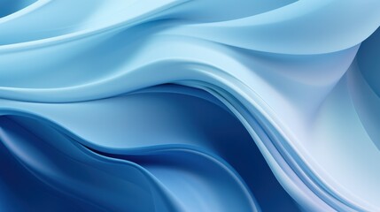 Fototapeta premium An abstract design of blue wavy textures, featuring intricate, flowing patterns that resemble soft 