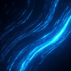 Fototapeta premium Abstract Digital Art with Dark Blue Background