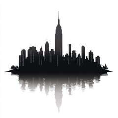 Obraz premium New York City Skyline Silhouette