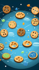 Obraz premium Understanding HTTP Cookies: Web Browser Interaction and Data Collection Visualization