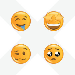 Fototapeta premium funny emoji vector
