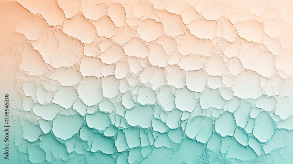 Poster minimalist gradient background with a soft transition from muted peach to pastel teal creating a sen