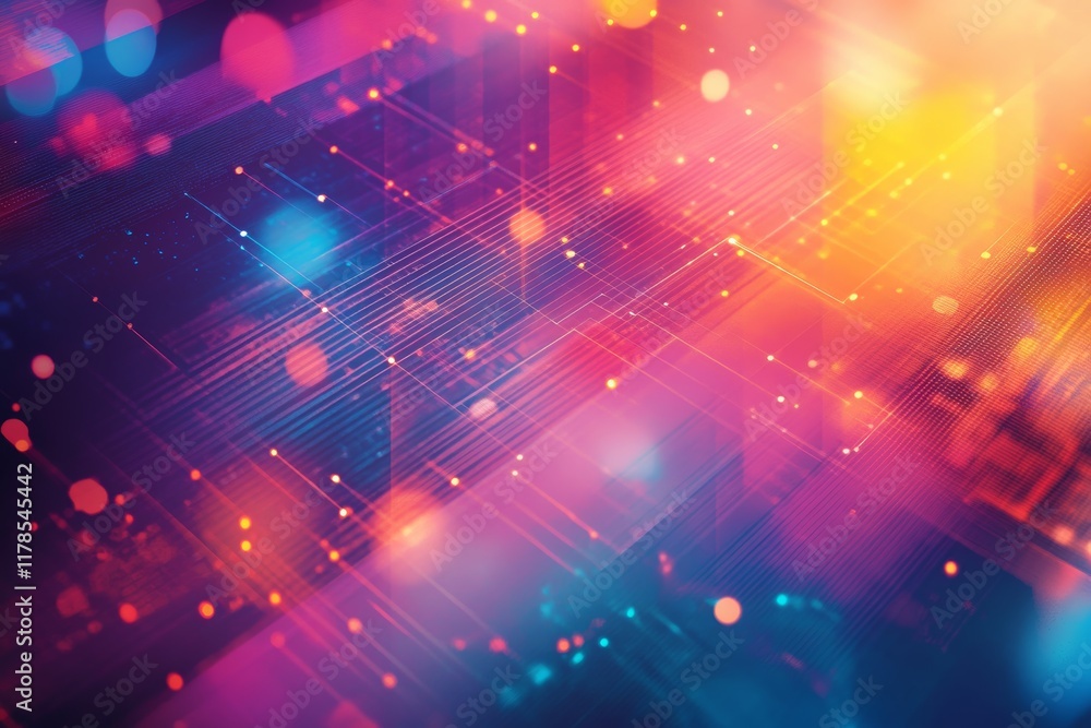 Aufkleber a smooth and vibrant abstract background featuring colorful lights and dynamic patterns. ideal for d