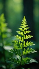 Fototapeta premium Forgetting worries among delicate forget me nots and ferns, worry, ferns