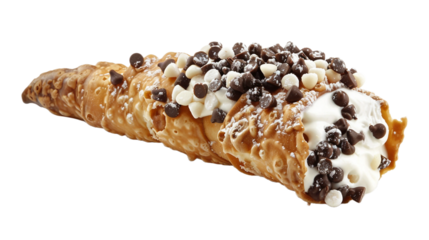 Lonely Cannoli on white background PNG.