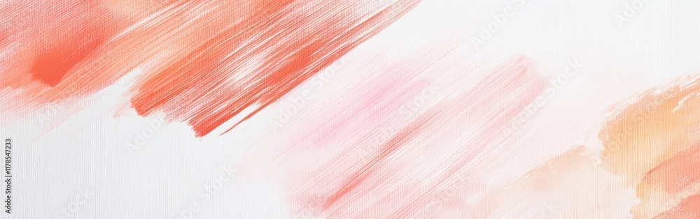 Poster Delicate pastel strokes create an elegant blend on a clean white canvas for a serene artistic expression