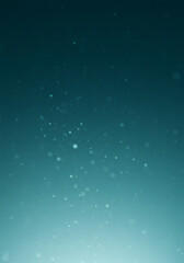 Obraz premium Abstract Teal Background with Glowing Particles and Soft Bokeh Lights