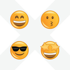 funny emoji vector