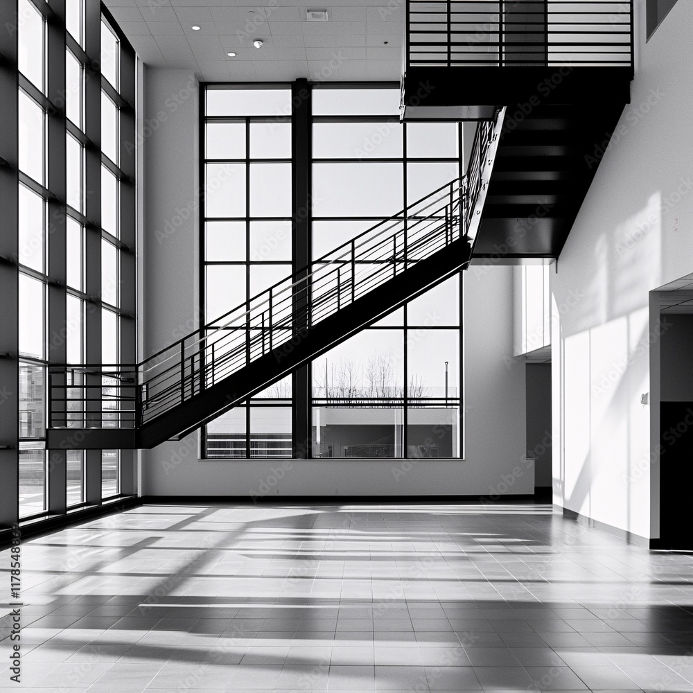 Poster visualizing cost of capital leverage scenarios, industrial yet sleek environments symbolizing comple